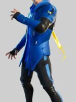 Fortnite Video Game Ninja Blue Leather Jacket