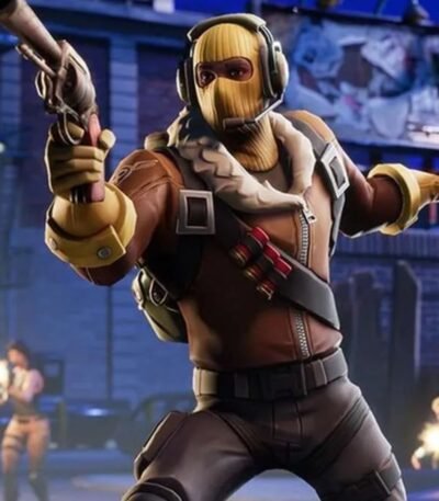 Fortnite Video Game Raptor Leather Jacket