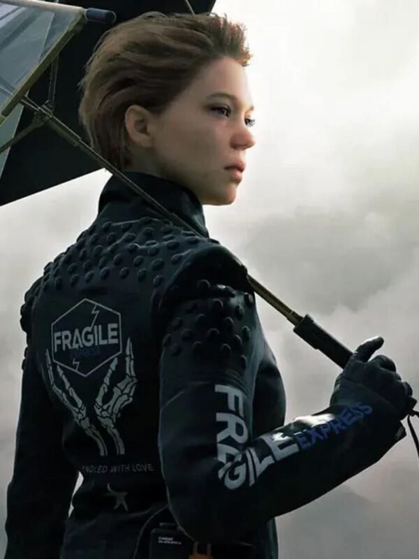 Fragile Express Death Stranding Black Leather Jacket