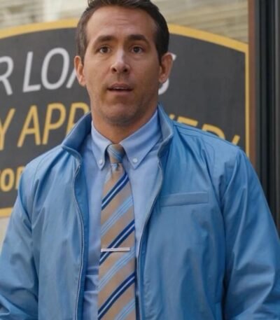Free Guy Blue Leather Jacket