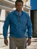 Free Guy Blue Leather Jacket