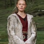 Frida Gustavsson Vikings Valhalla Grey Fur Coat