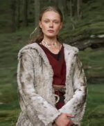 Frida Gustavsson Vikings Valhalla Grey Fur Coat