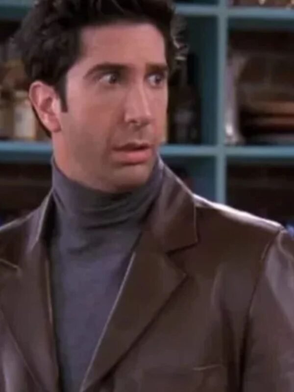 Friends Ross Geller Brown Leather Jacket