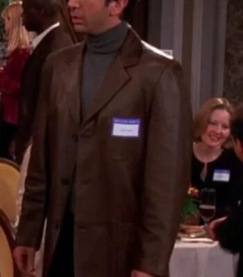 Friends Ross Geller Brown Leather Jacket