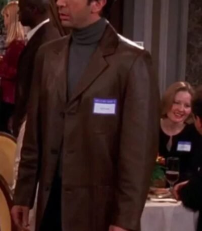 Friends Ross Geller Brown Leather Jacket