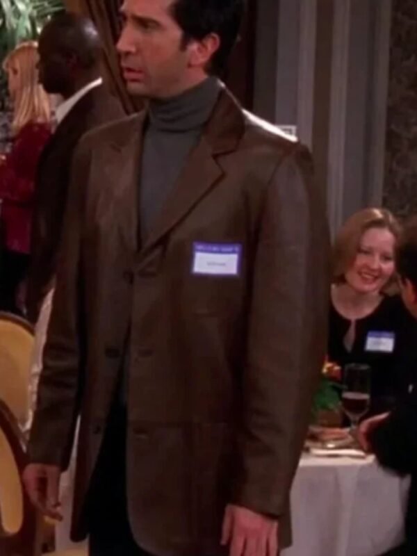 Friends Ross Geller Brown Leather Jacket