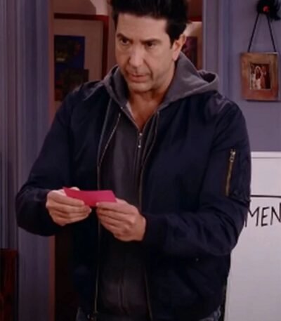 Friends The Reunion Ross Geller Blue Bomber Jacket
