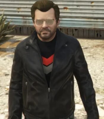 GTA 5 Michael Townley Black Leather Jacket