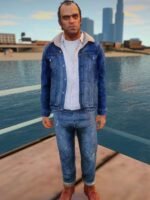 GTA 5 Trevor Philips Blue Denim Jean Jacket