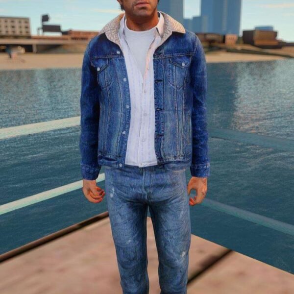 GTA 5 Trevor Philips Blue Denim Jean Jacket