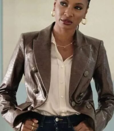 Gabi Mosely Found 2023 Faux Leather Blazer