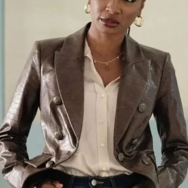 Gabi Mosely Found 2023 Faux Leather Blazer