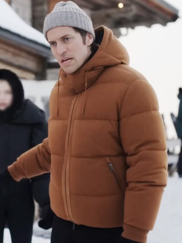 Gabriel Emily in Paris S04 Brown Puffer Jacket