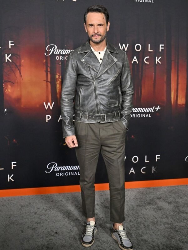 Garrett Briggs Wolf Pack S01 Black Biker Leather Jacket