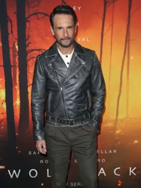 Garrett Briggs Wolf Pack S01 Black Biker Leather Jacket
