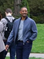 Gemini Man Will Smith Blue Cotton Jacket