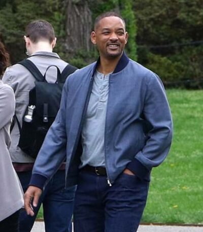 Gemini Man Will Smith Blue Cotton Jacket