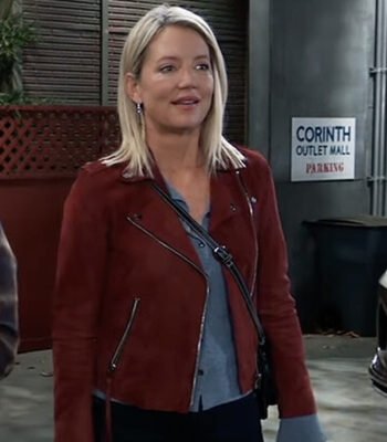 General Hospital Nina Reeves Maroon Jacket