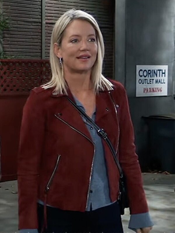 General Hospital Nina Reeves Maroon Jacket