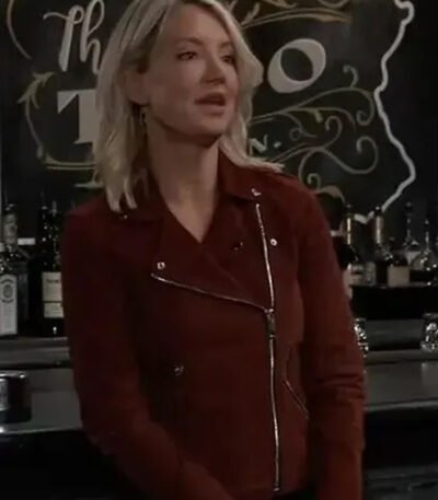 General Hospital Nina Reeves Maroon Jacket