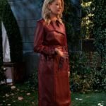 General Hospital Nina Reeves Maroon Leather Coat
