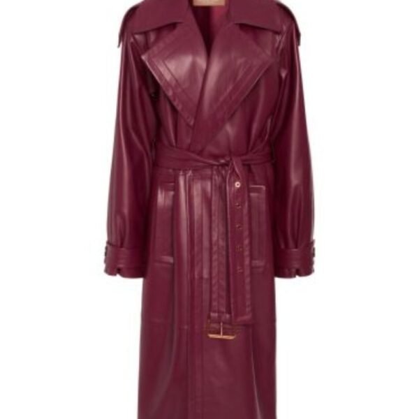 General Hospital Nina Reeves Maroon Leather Coat