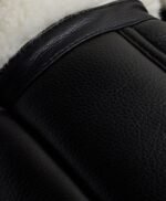 Genuine Leather Sherpa Lined Cropped Moto Jacket