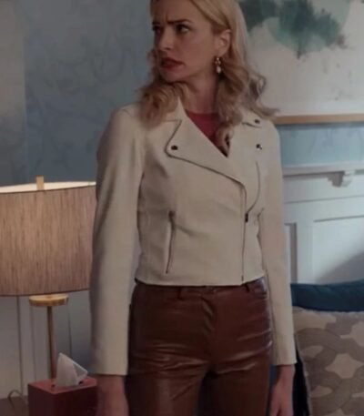 Georgia Miller Ginny And Georgia White Leather Jacket