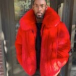 Gideon Mink Fur Red Coat