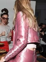 Gigi Hadid Pink Biker Jacket