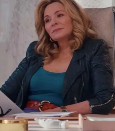 Glamorous 2023 Kim Cattrall Black Quilted Jacket