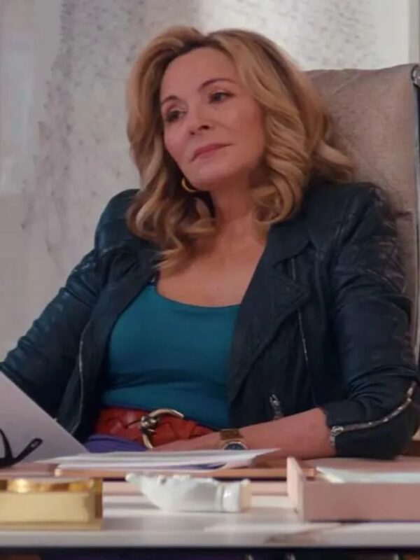 Glamorous 2023 Kim Cattrall Black Quilted Jacket