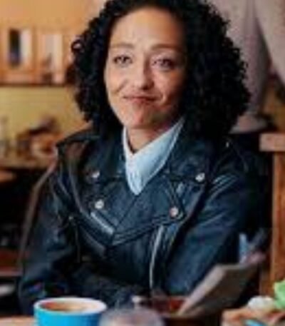 Good Grief 2023 Ruth Negga Black Leather Biker Jacket