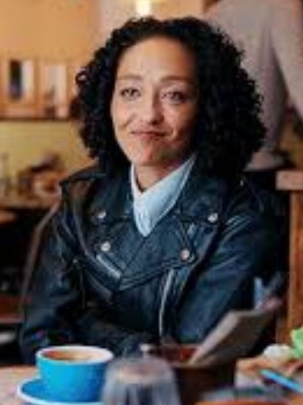Good Grief 2023 Ruth Negga Black Leather Biker Jacket