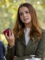 Good Witch Grace Russell Green Biker Leather Jacket
