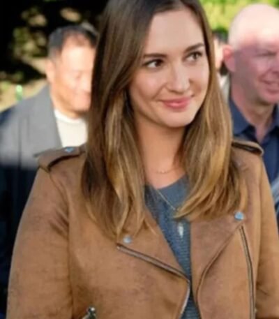 Good Witch Joy Harper Brown Biker Jacket