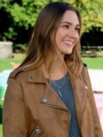 Good Witch Joy Harper Brown Biker Jacket