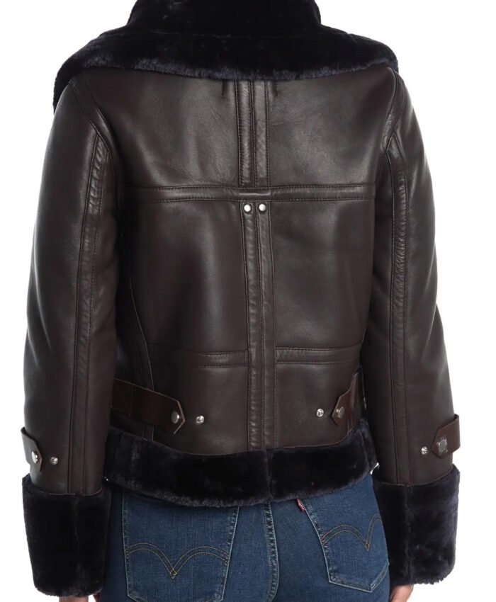 Gossip Girl Julien Calloway Fur Trim Leather Jacket