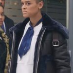 Gossip Girl Julien Calloway Fur Trim Leather Jacket