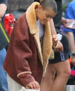 Gossip Girl Julien Calloway Shearling Fur Jacket