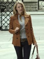 Gossip Girl Serena Van Woodsen Brown Coat