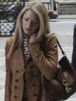 Gossip Girl Serena Van Woodsen Brown Coat