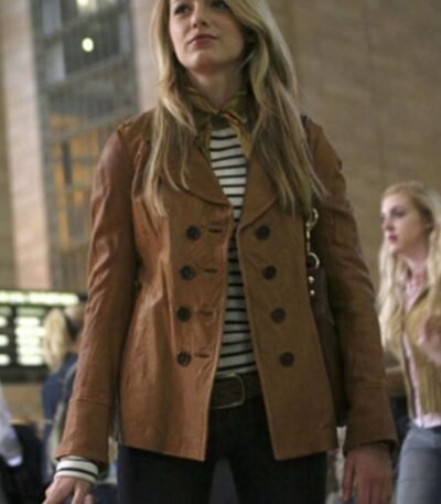 Gossip Girl Serena Van Woodsen Brown Coat