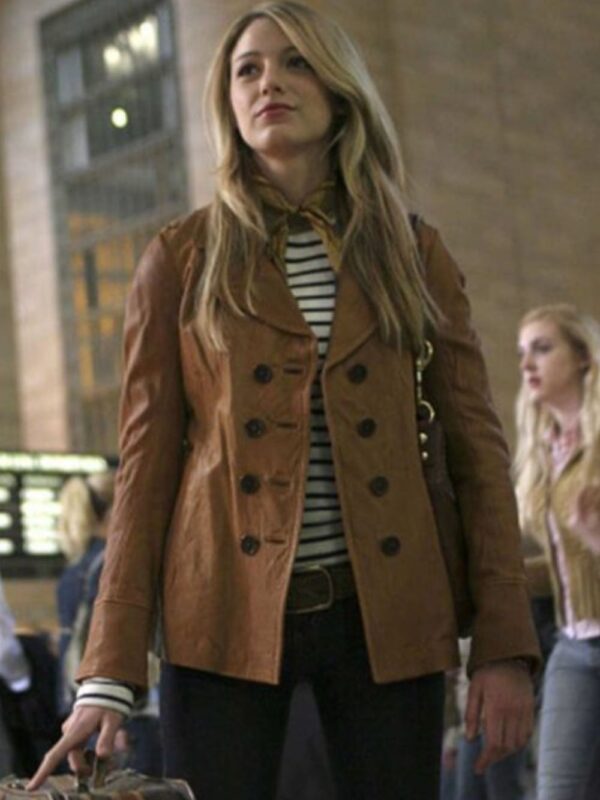 Gossip Girl Serena Van Woodsen Brown Coat