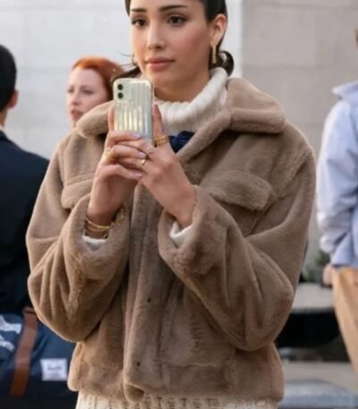 Gossip Girl Zión Moreno Fur Jacket