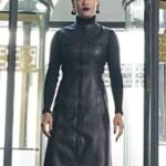 Grace Byers The Gifted Leather Coat