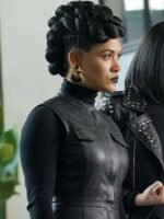 Grace Byers The Gifted Leather Coat