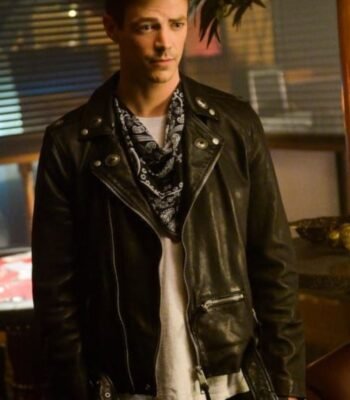 Grant Gustin The Flash Elseworlds Biker Leather Jacket