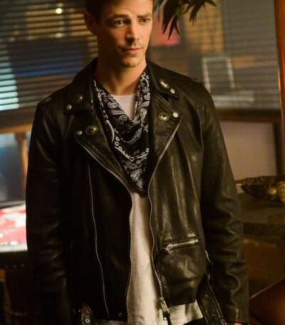 Grant Gustin The Flash 5Elseworlds Biker Leather Jacket